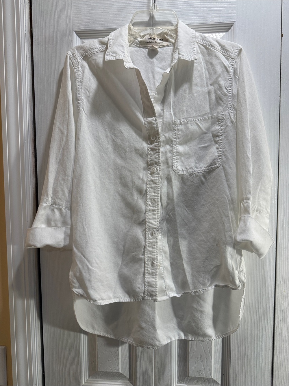 cloth & stone White Button-Down Shirt 100% tensel The softest shirt ever!